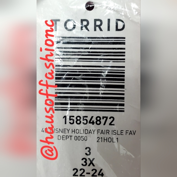 TORRID DISNEY Mickey & Friends Holiday Fair Isle Red Super Soft Tunic! - Picture 8 of 9